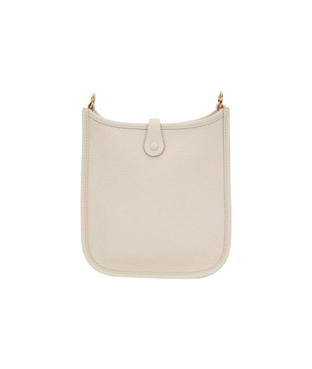 HERMES Бежевая кожаная сумка через плечо, фото 2