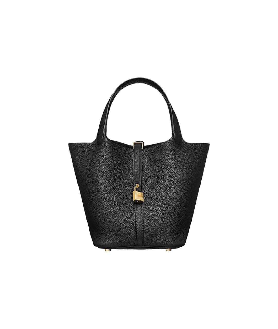 HERMES Черная кожаная сумка через плечо, фото 6