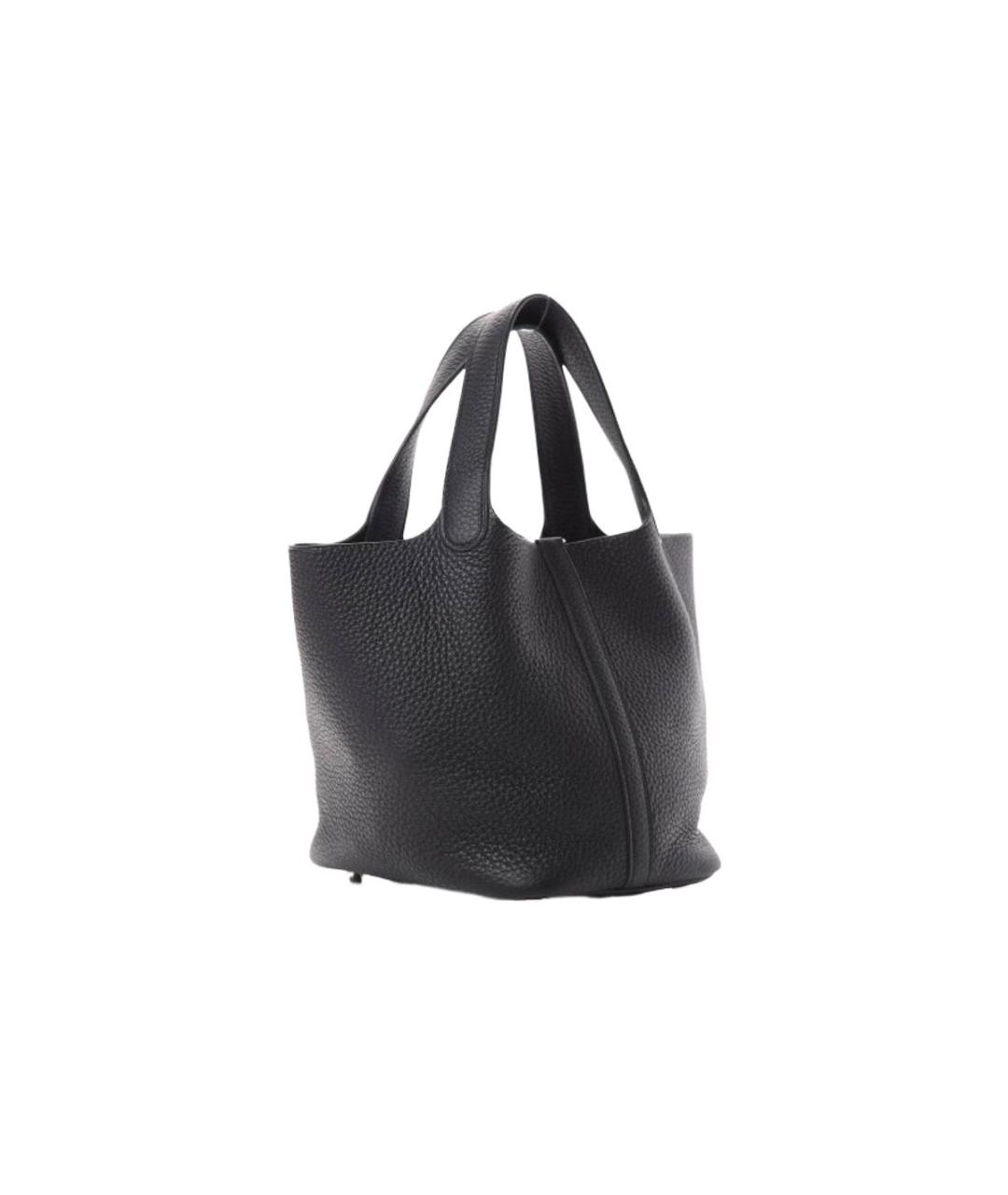 HERMES Черная кожаная сумка через плечо, фото 4