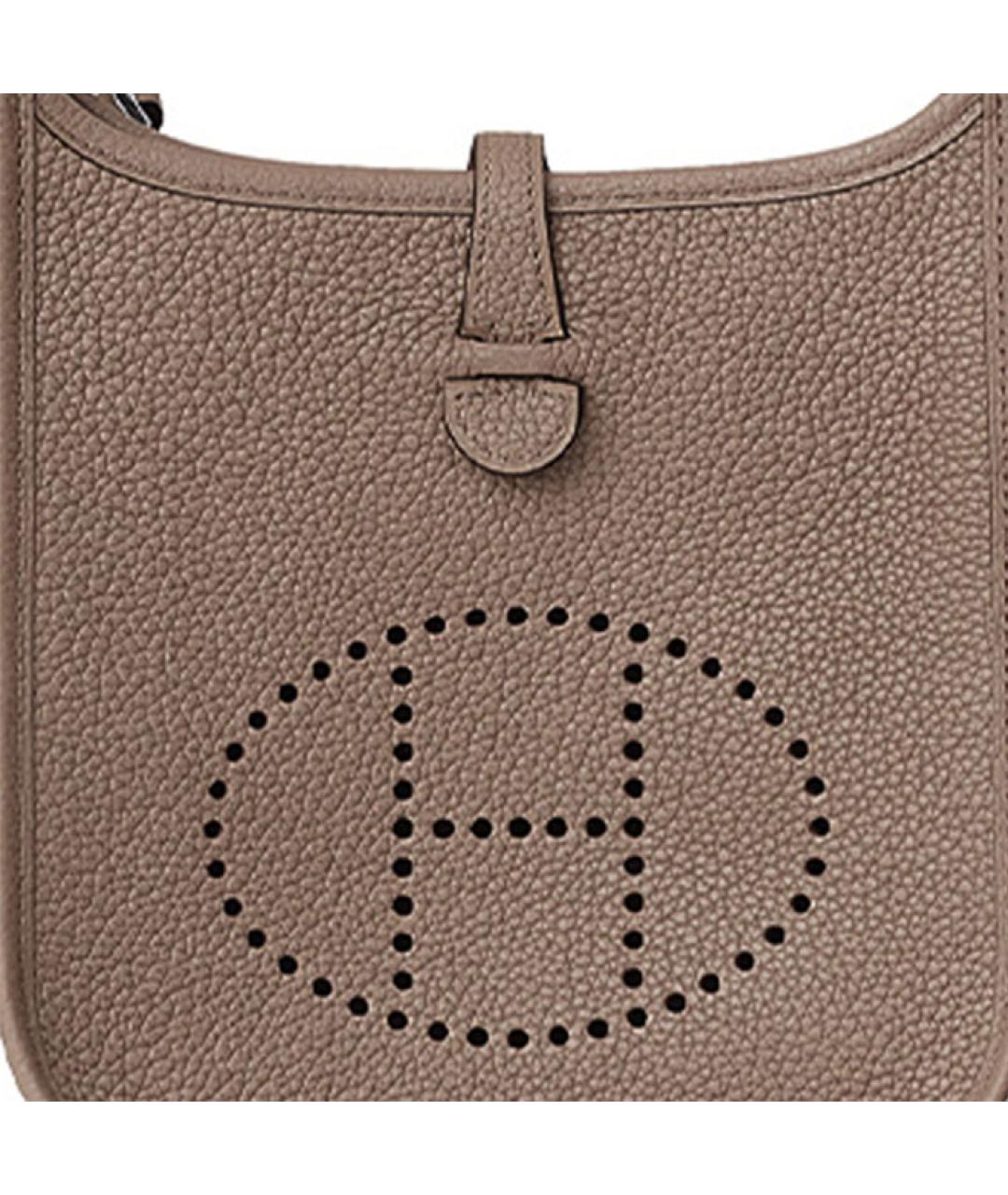 HERMES Коричневая кожаная сумка через плечо, фото 4