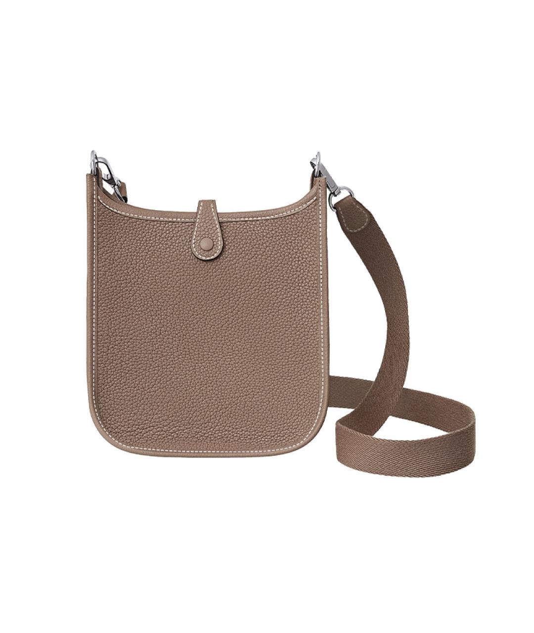 HERMES Коричневая кожаная сумка через плечо, фото 3