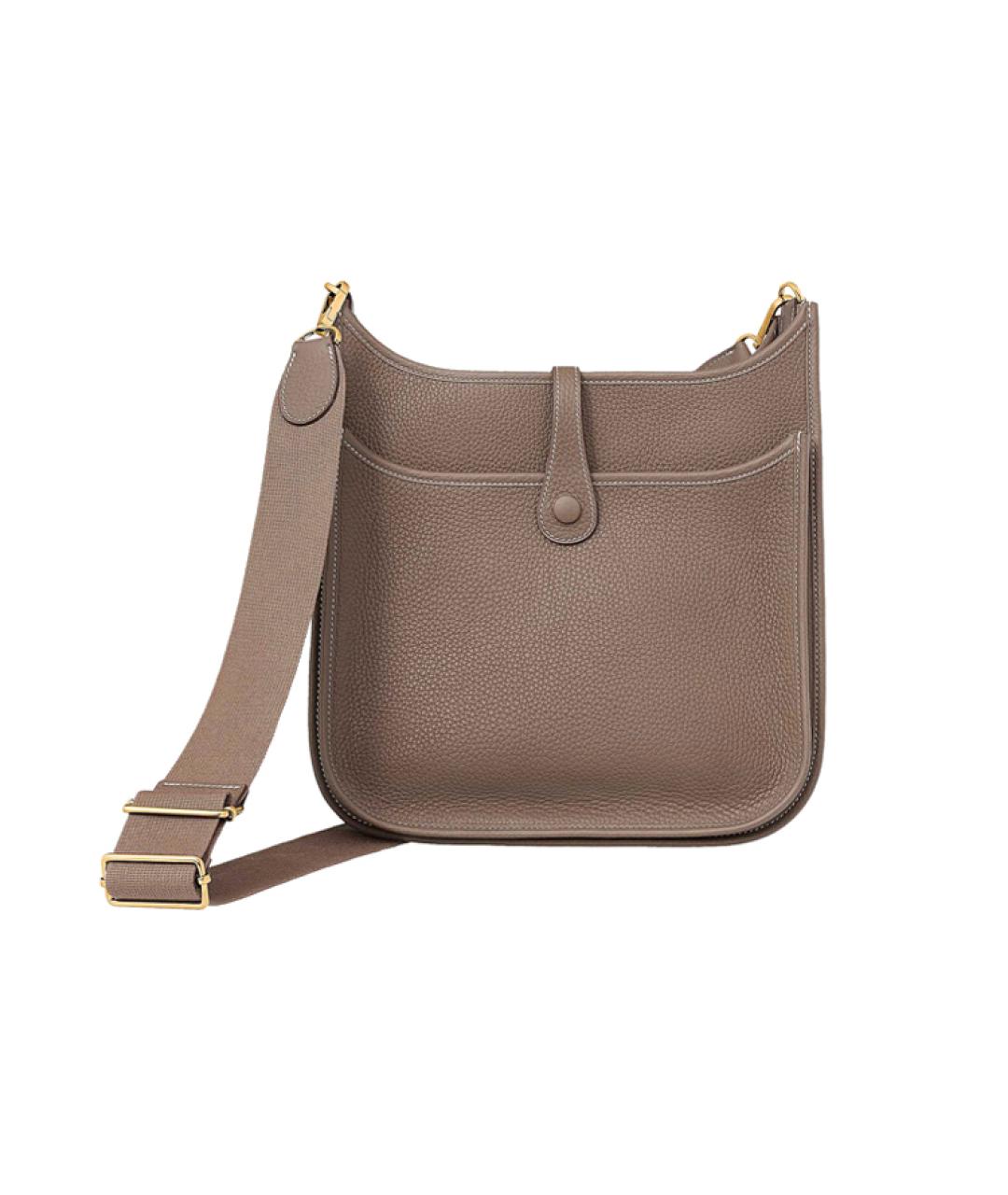 HERMES Коричневая кожаная сумка через плечо, фото 2