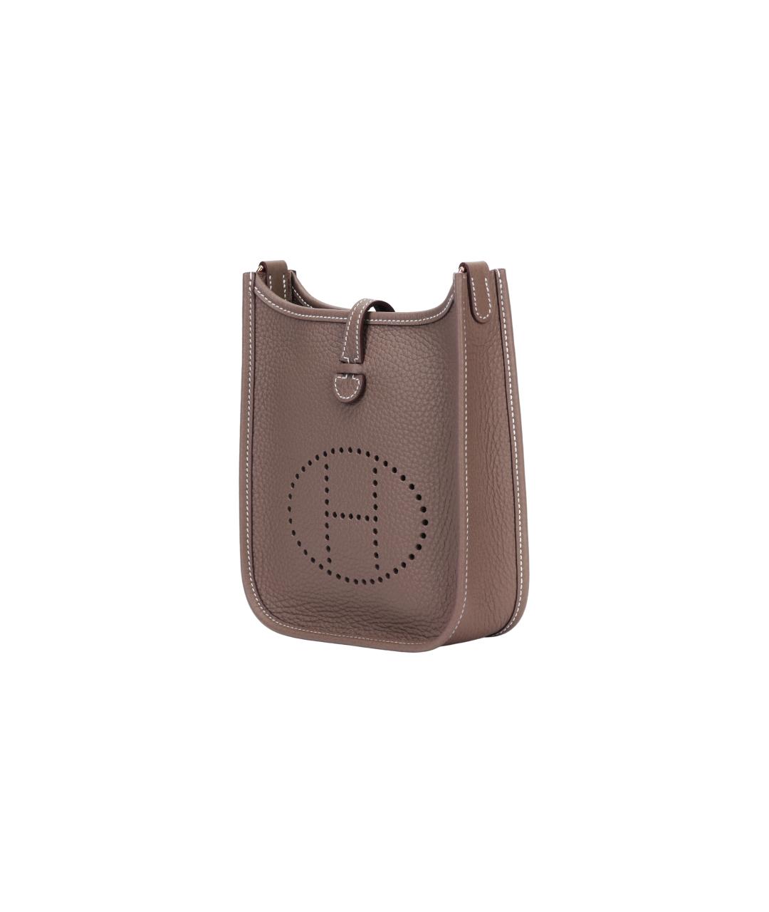 HERMES Коричневая кожаная сумка через плечо, фото 3