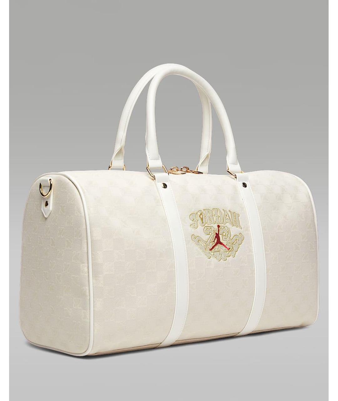 JORDAN Бежевая тканевая дорожная/спортивная сумка, фото 2