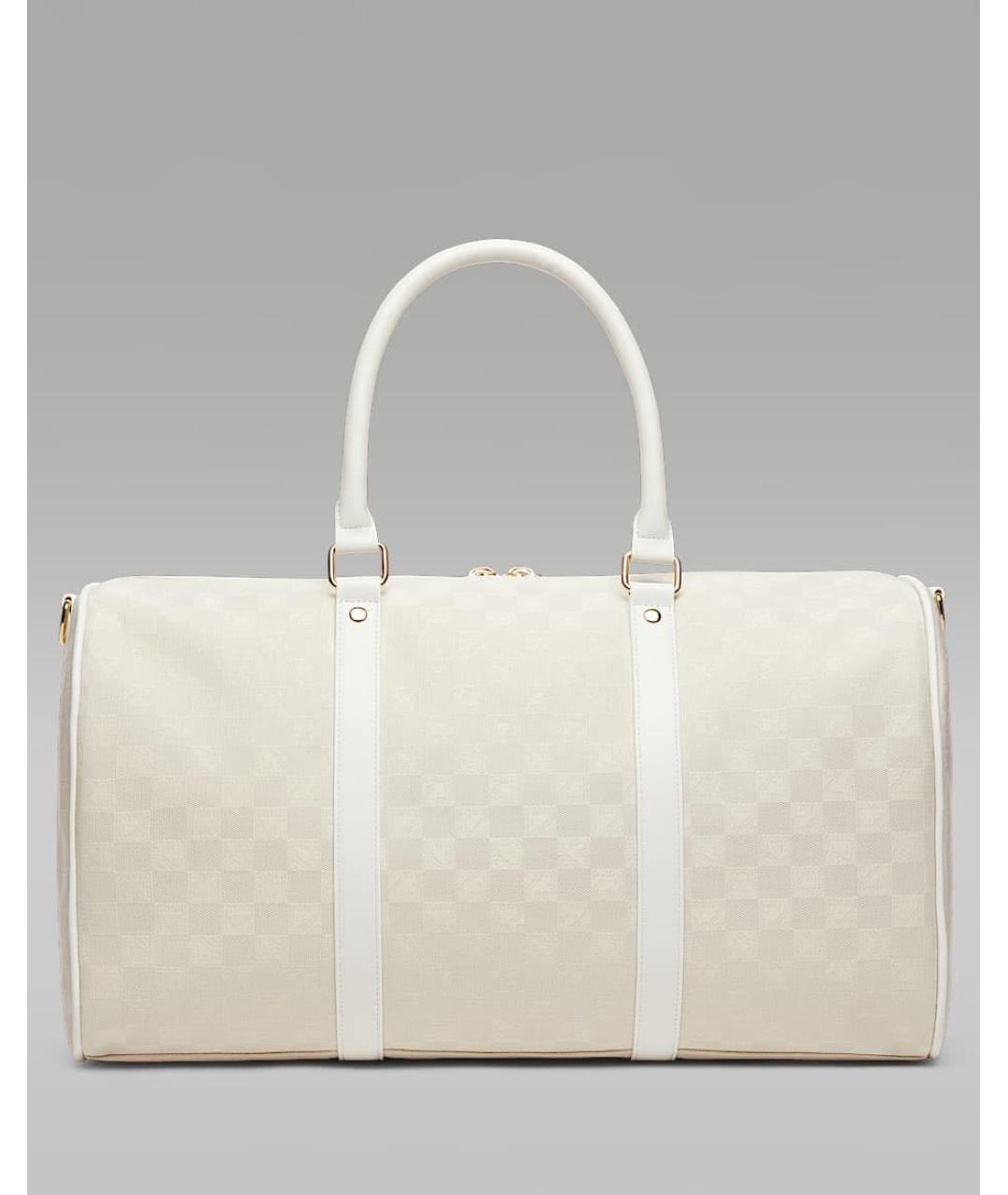 JORDAN Бежевая тканевая дорожная/спортивная сумка, фото 3