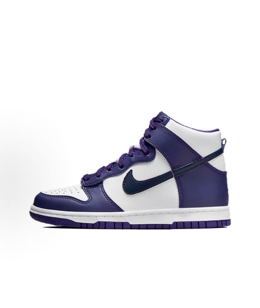 NIKE Фиолетовые кожаные кроссовки, фото 3