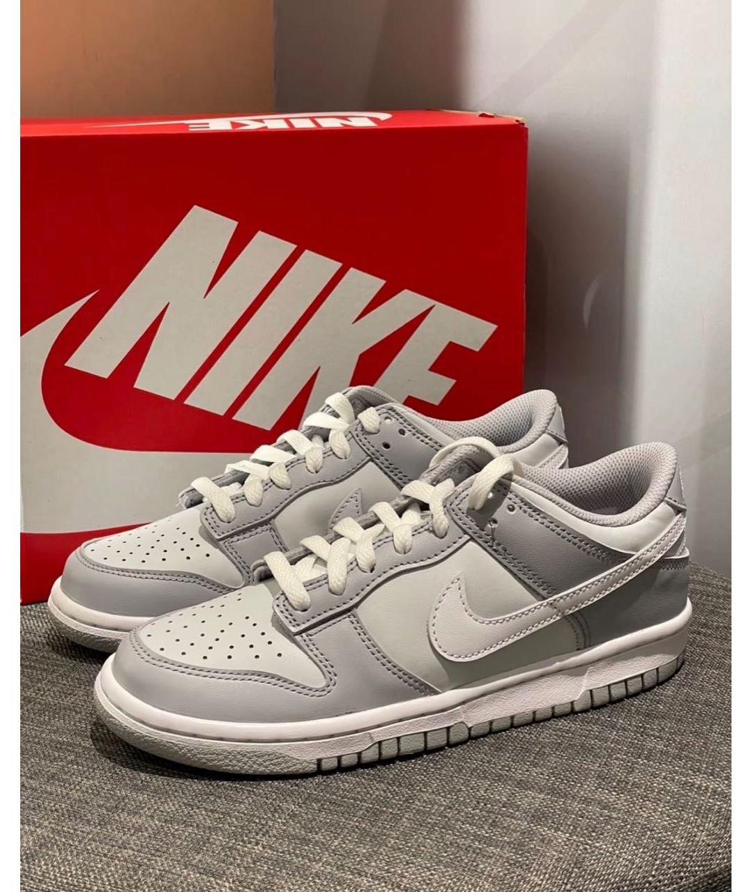 NIKE Серые кожаные кроссовки, фото 2