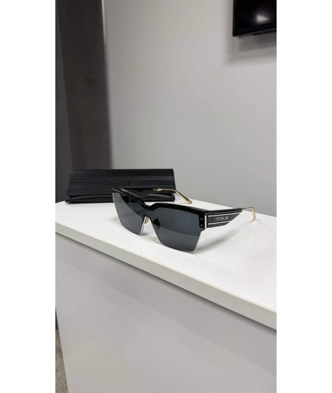 CHRISTIAN DIOR Черные пластиковые солнцезащитные очки, фото 3