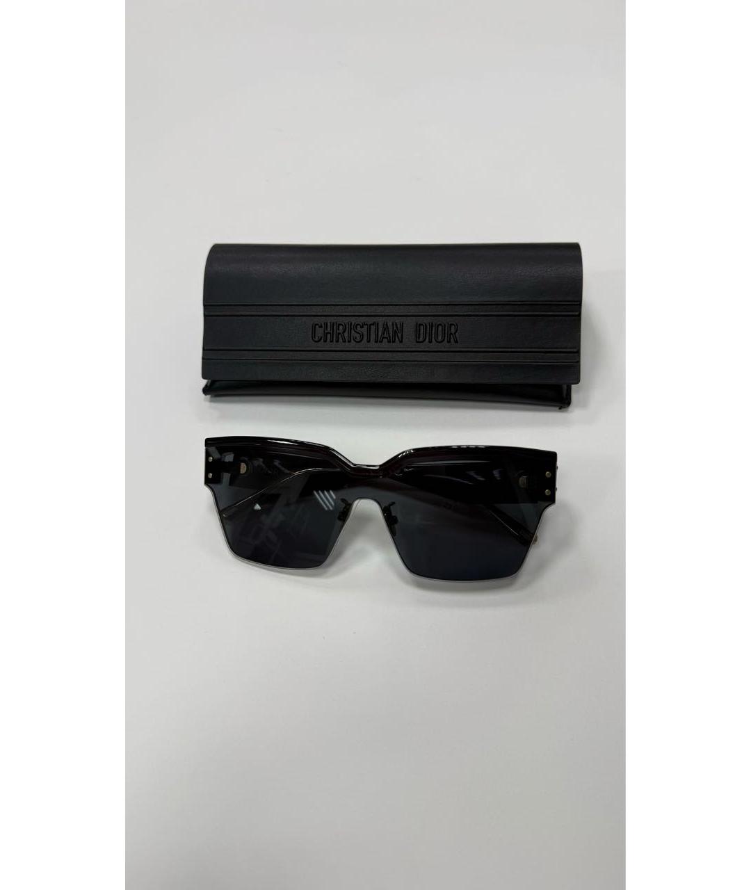 CHRISTIAN DIOR Черные пластиковые солнцезащитные очки, фото 2