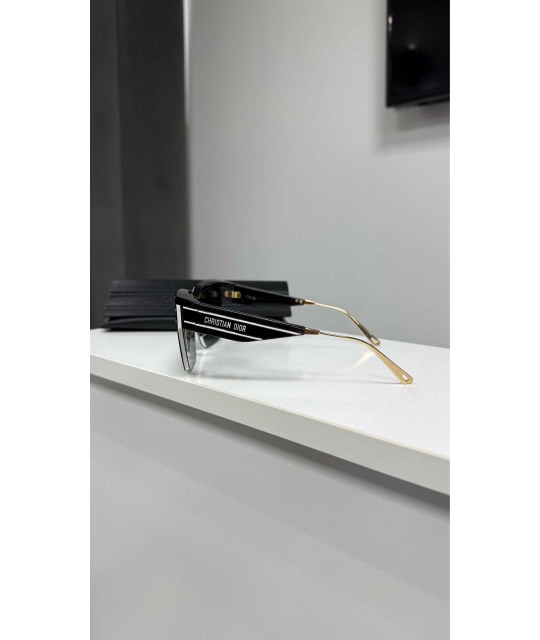 CHRISTIAN DIOR Черные пластиковые солнцезащитные очки, фото 4
