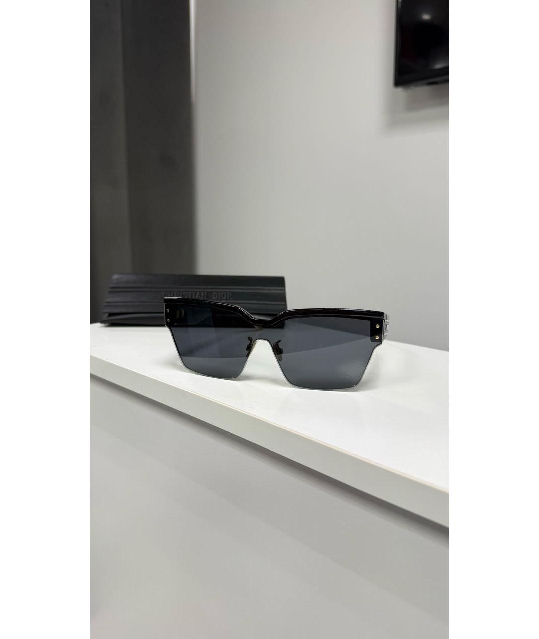 CHRISTIAN DIOR Черные пластиковые солнцезащитные очки, фото 5