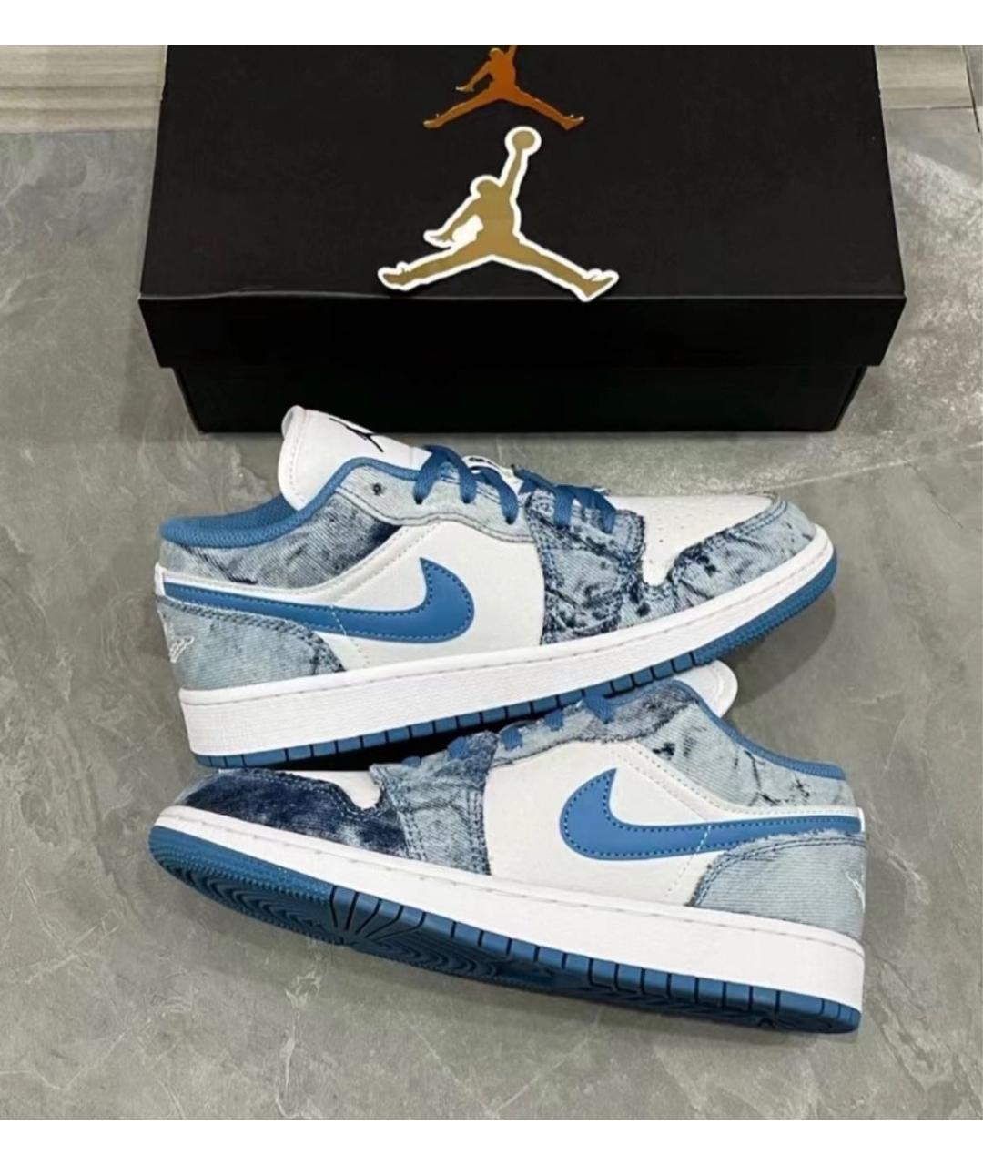 JORDAN Голубые текстильные кроссовки, фото 2