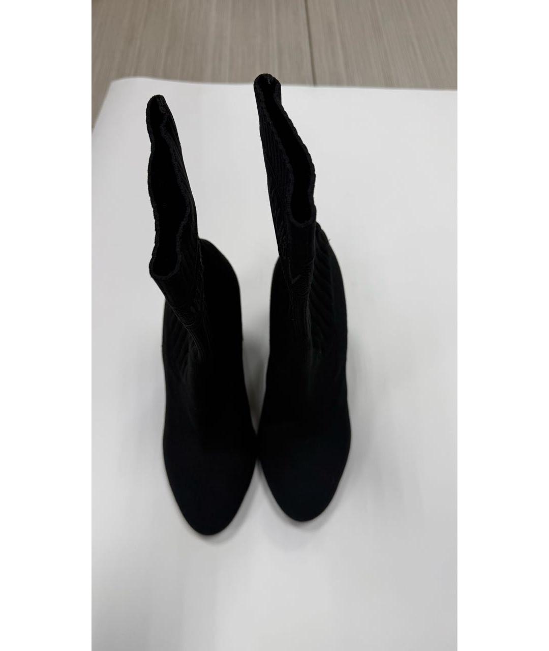 LOUIS VUITTON Черные текстильные ботильоны, фото 2