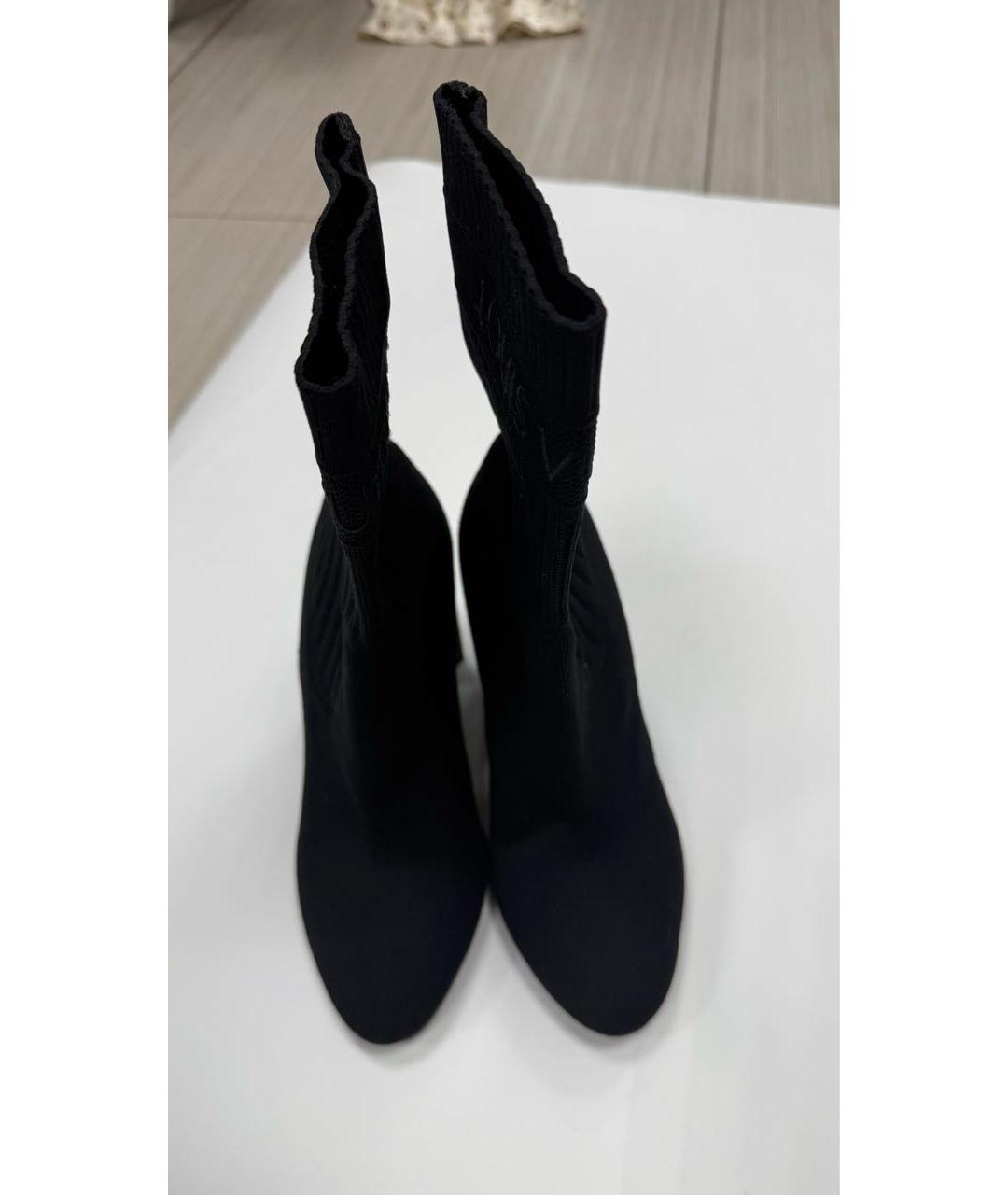 LOUIS VUITTON Черные текстильные ботильоны, фото 3