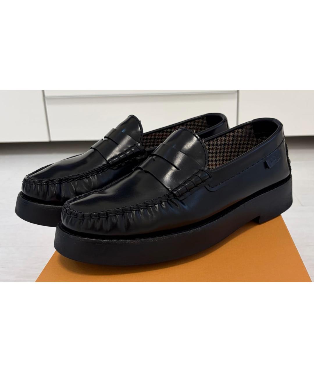 TOD'S Черные кожаные лоферы, фото 2