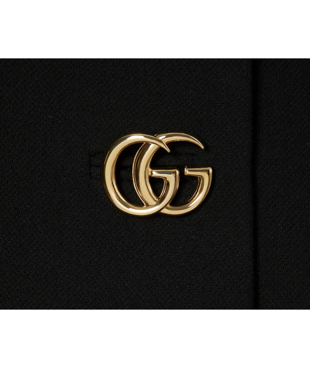 GUCCI Черная шерстяная юбка мини, фото 5