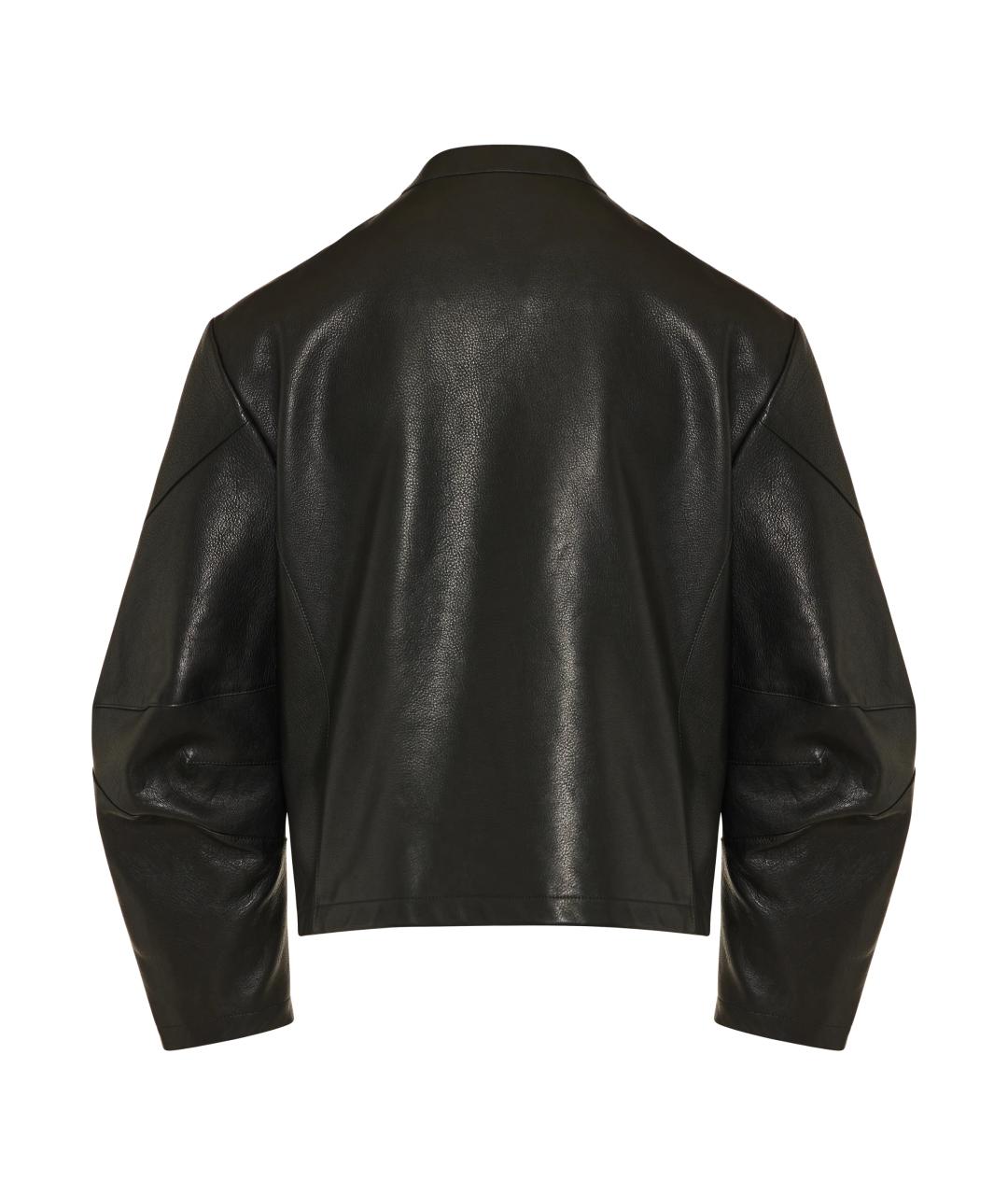 GUCCI Черная кожаная куртка, фото 3