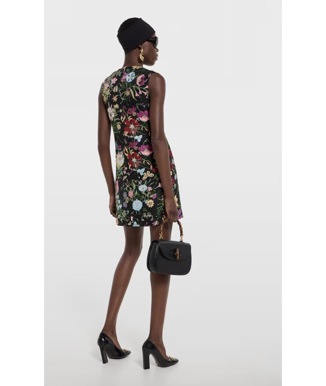 GUCCI Черное полиэстеровое повседневное платье, фото 4