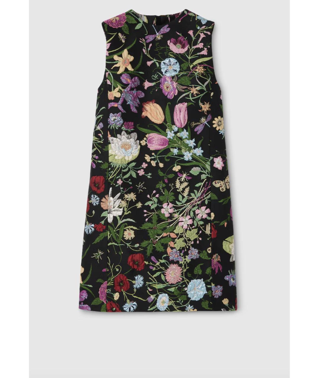 GUCCI Черное полиэстеровое повседневное платье, фото 6