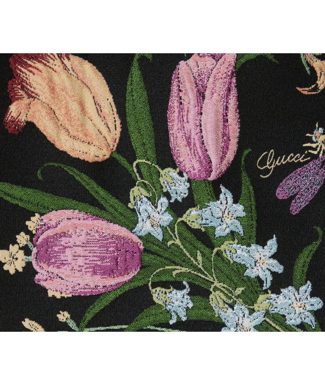 GUCCI Черное полиэстеровое повседневное платье, фото 5