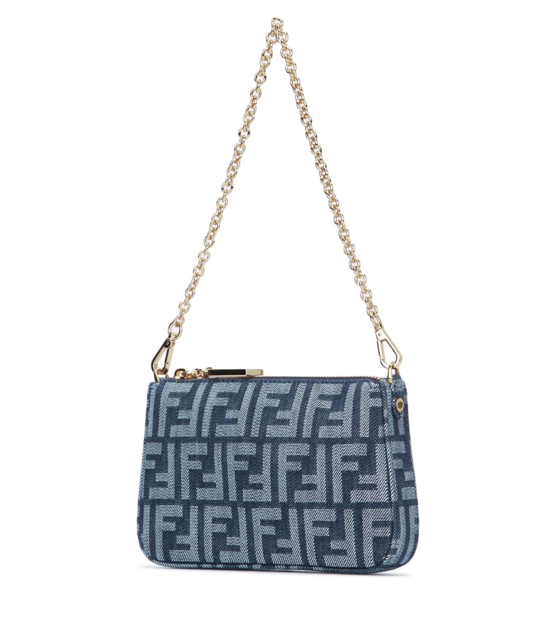 FENDI Синий кожаный кошелек, фото 2