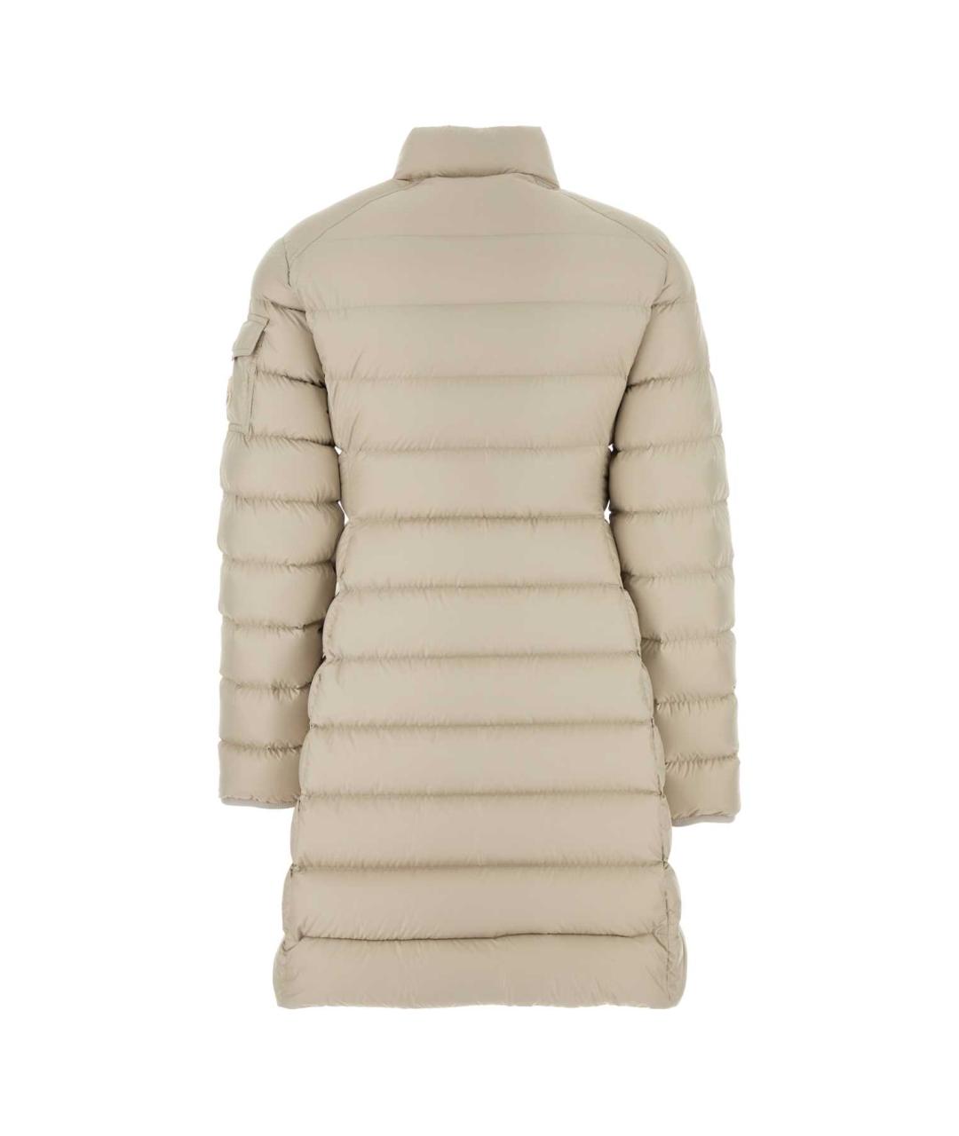 MONCLER Бежевый полиэстеровый пуховик, фото 2