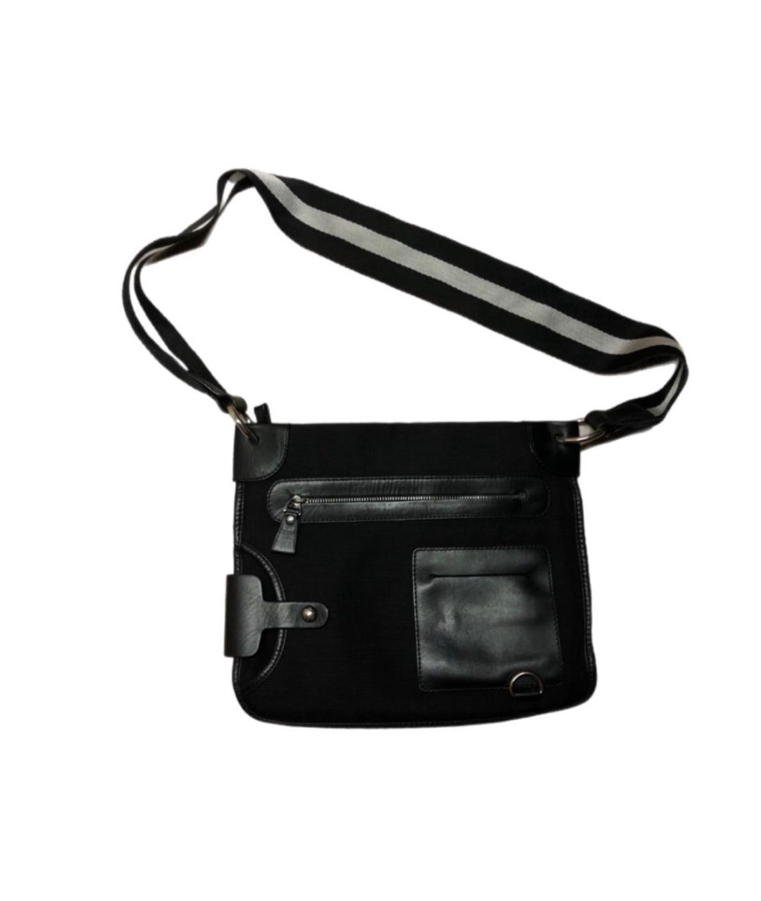 BALLY Черная кожаная сумка на плечо, фото 1