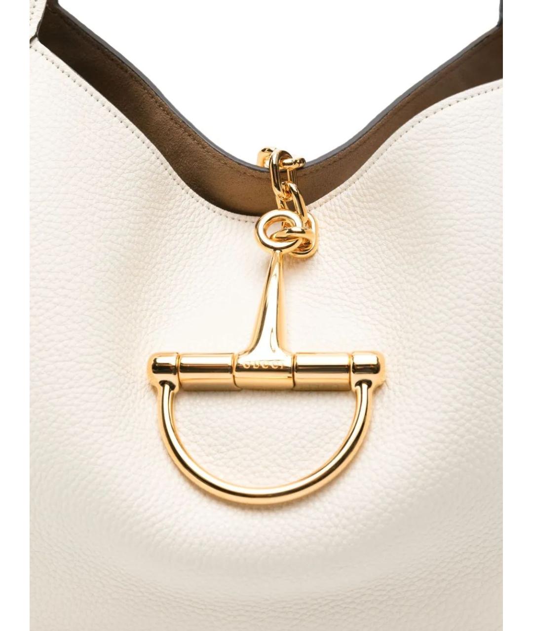 GUCCI Белая кожаная сумка через плечо, фото 3