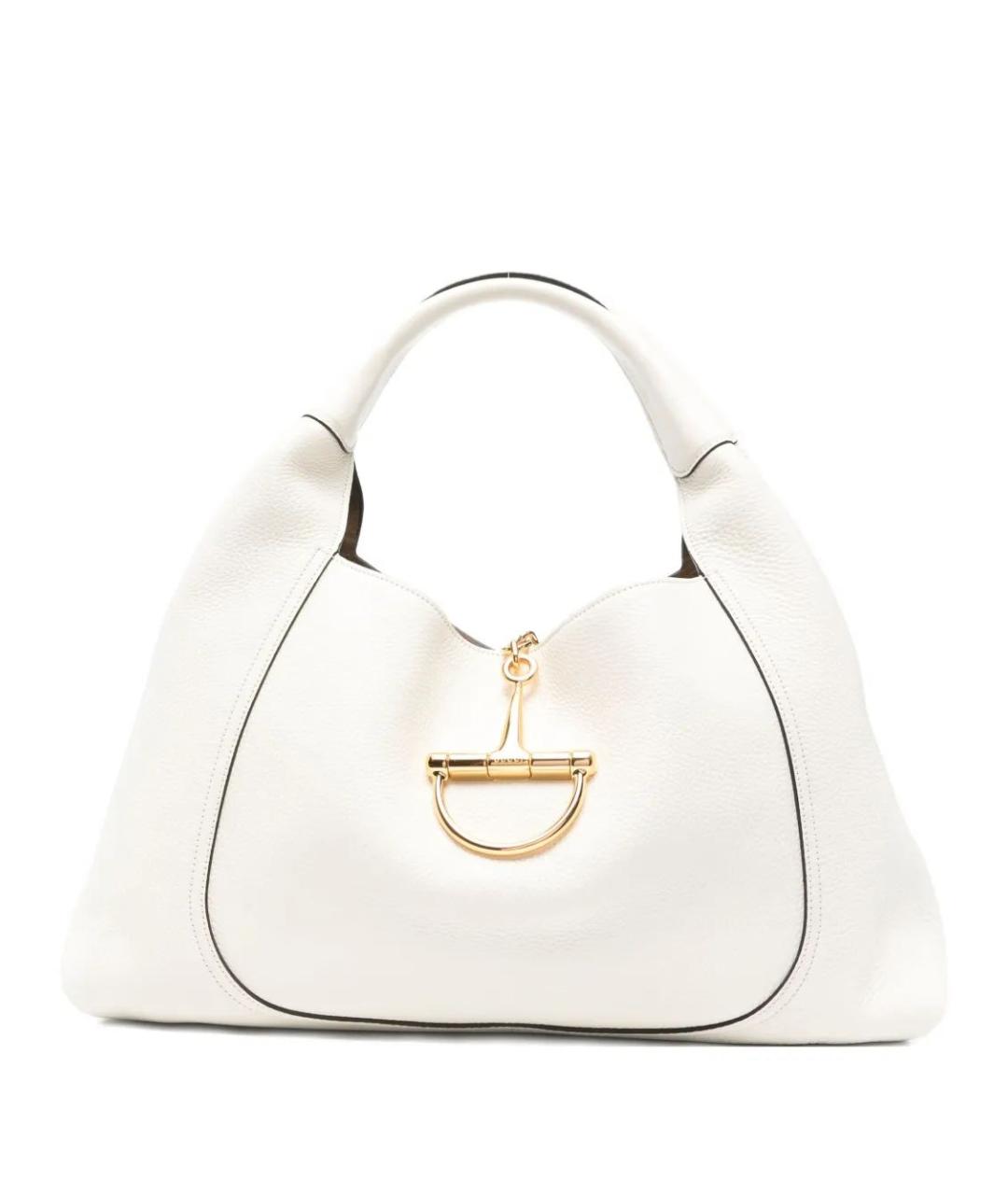 GUCCI Белая кожаная сумка через плечо, фото 1