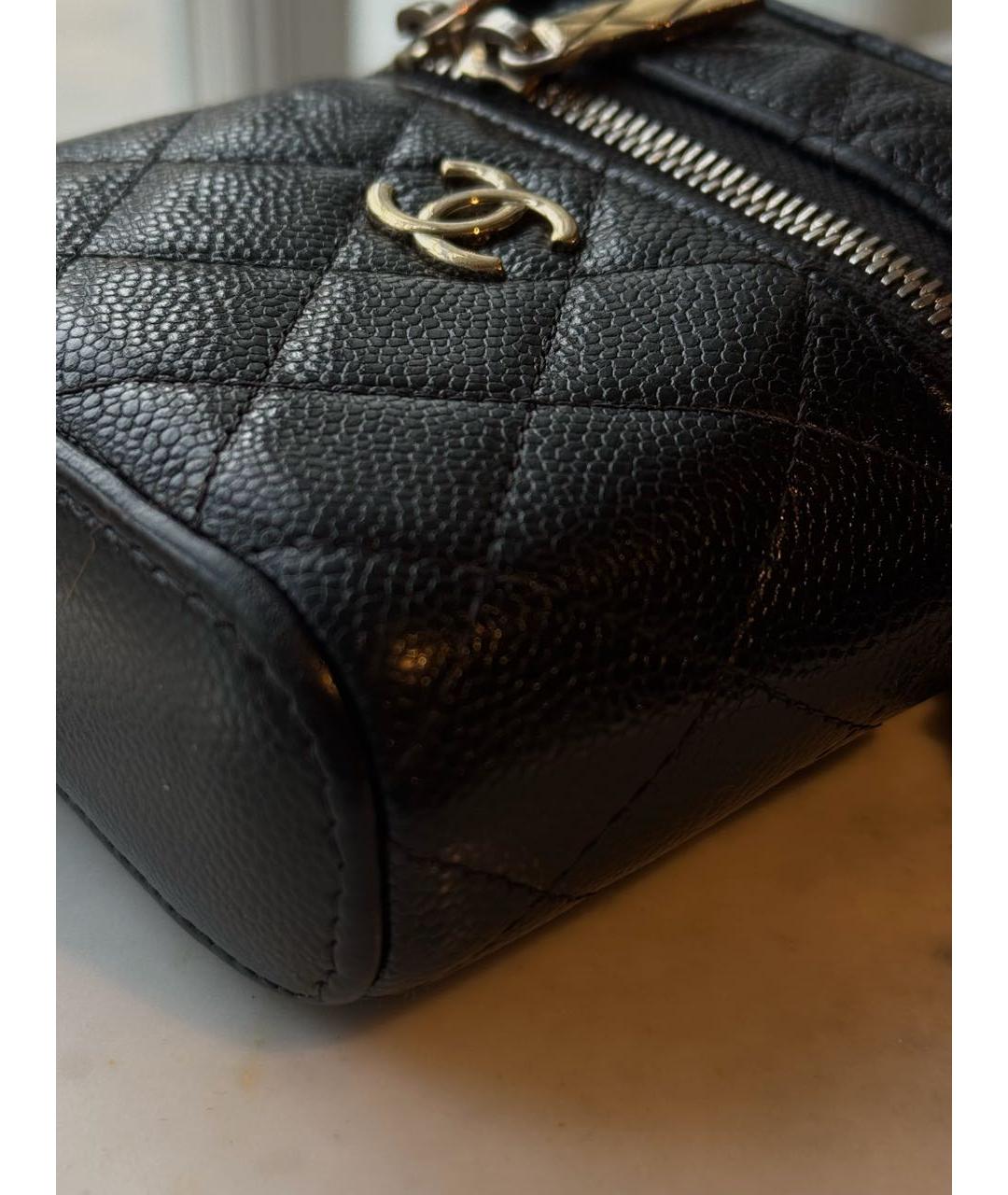 CHANEL Черная кожаная сумка через плечо, фото 5