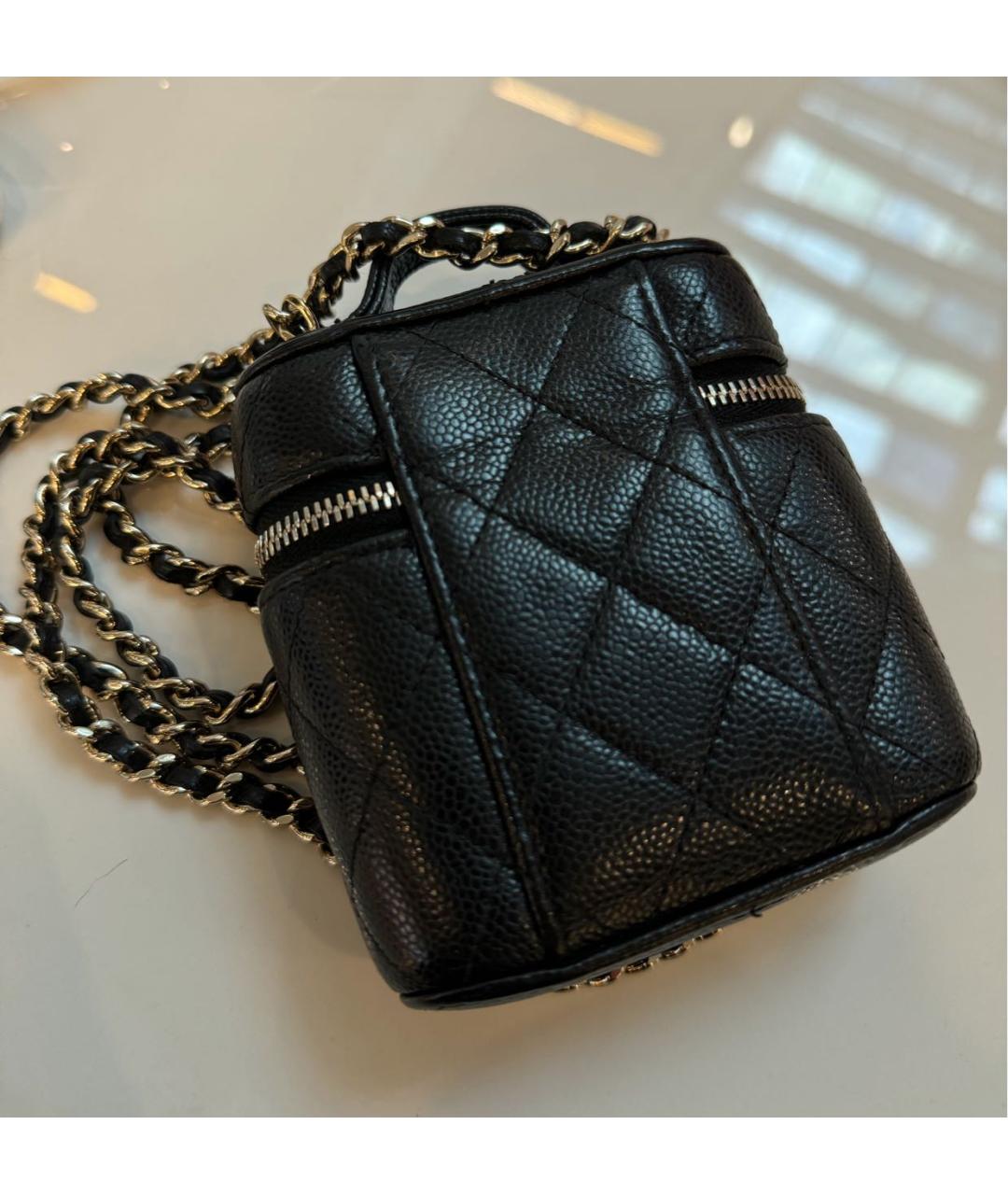 CHANEL Черная кожаная сумка через плечо, фото 3