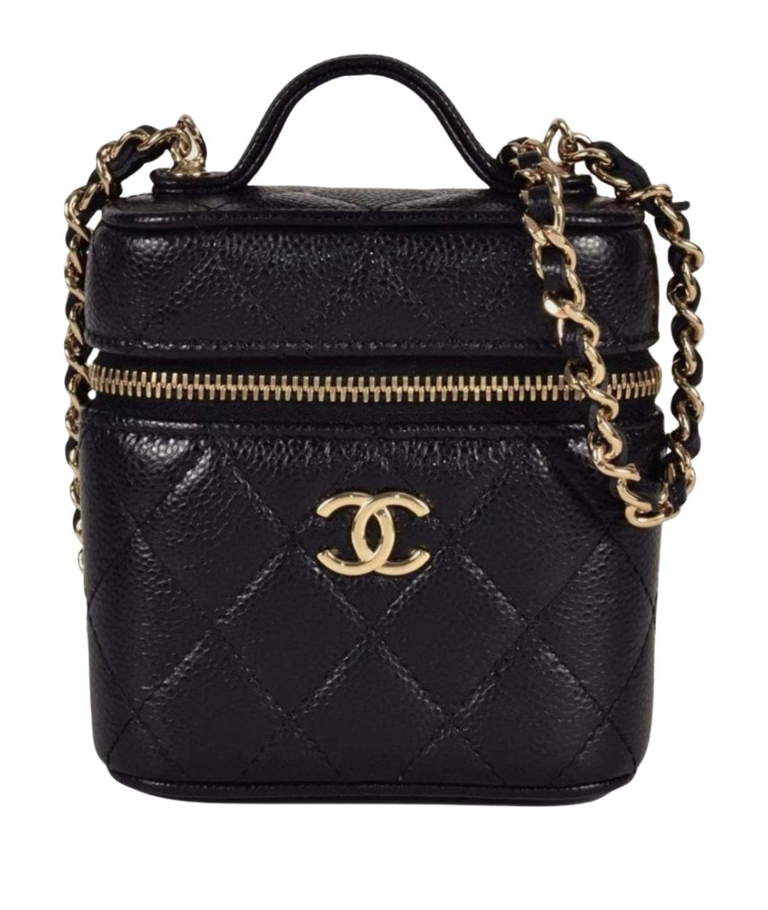 CHANEL Черная кожаная сумка через плечо, фото 1