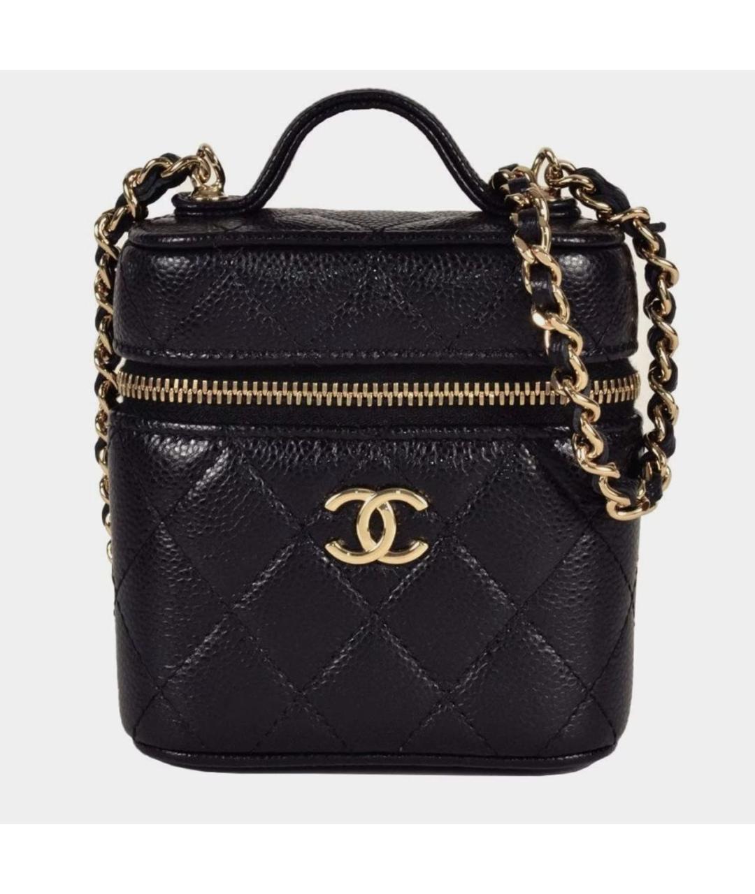 CHANEL Черная кожаная сумка через плечо, фото 9