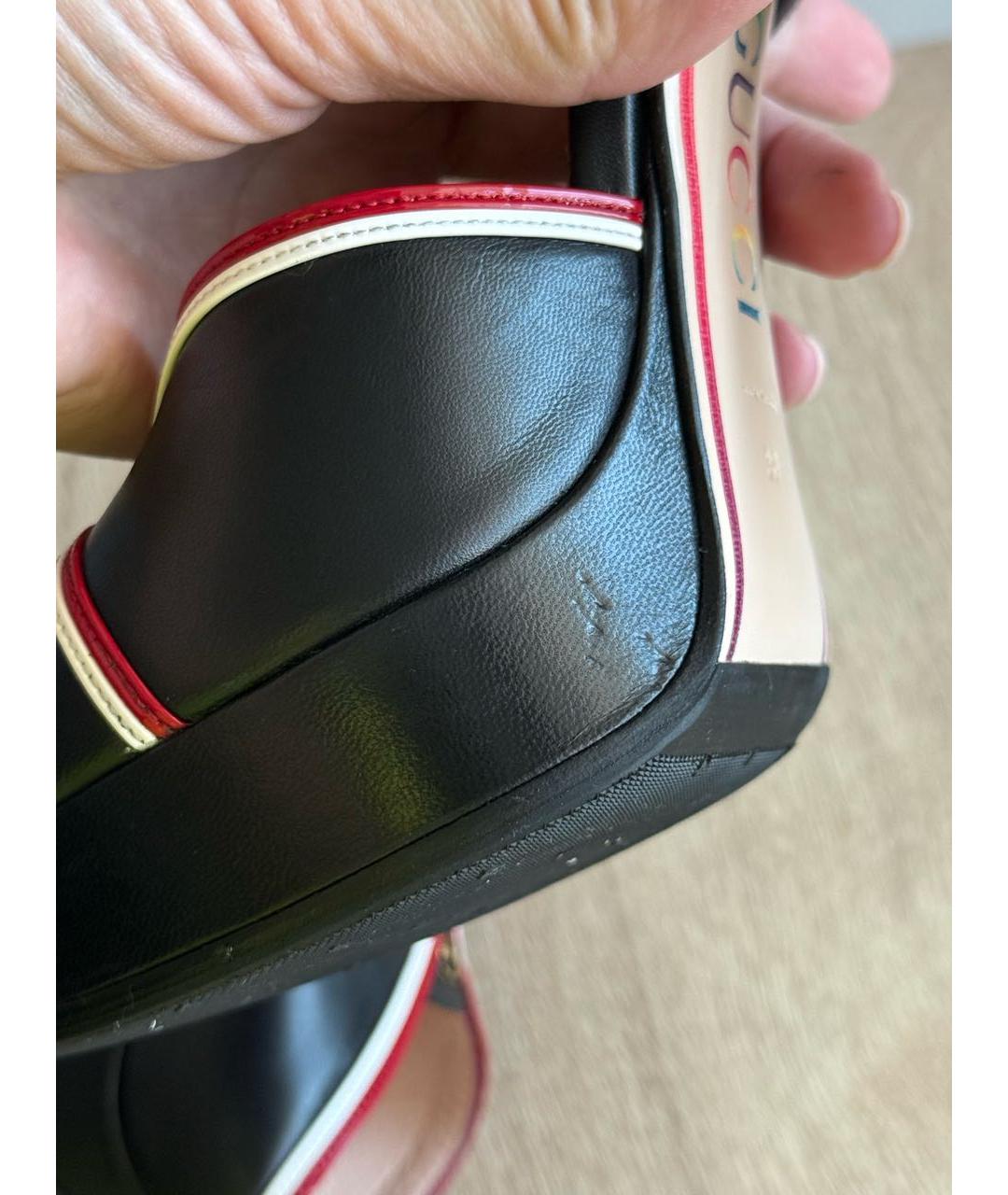 GUCCI Черные кожаные туфли, фото 8