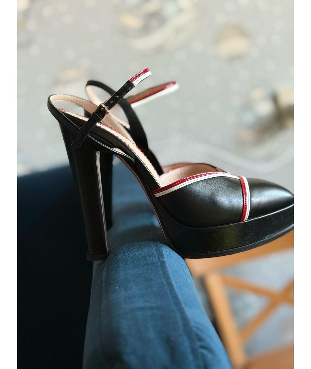 GUCCI Черные кожаные туфли, фото 9