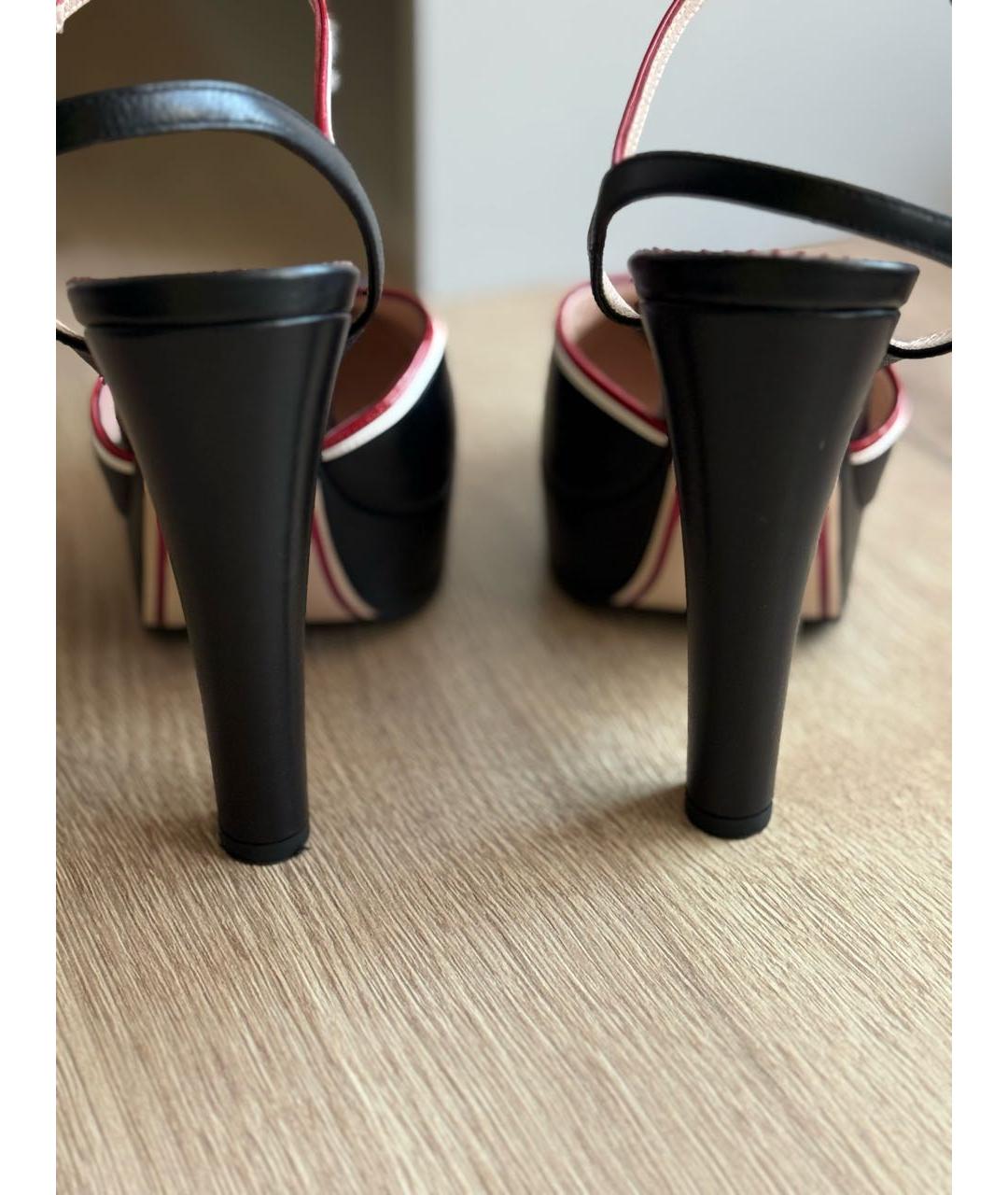 GUCCI Черные кожаные туфли, фото 4