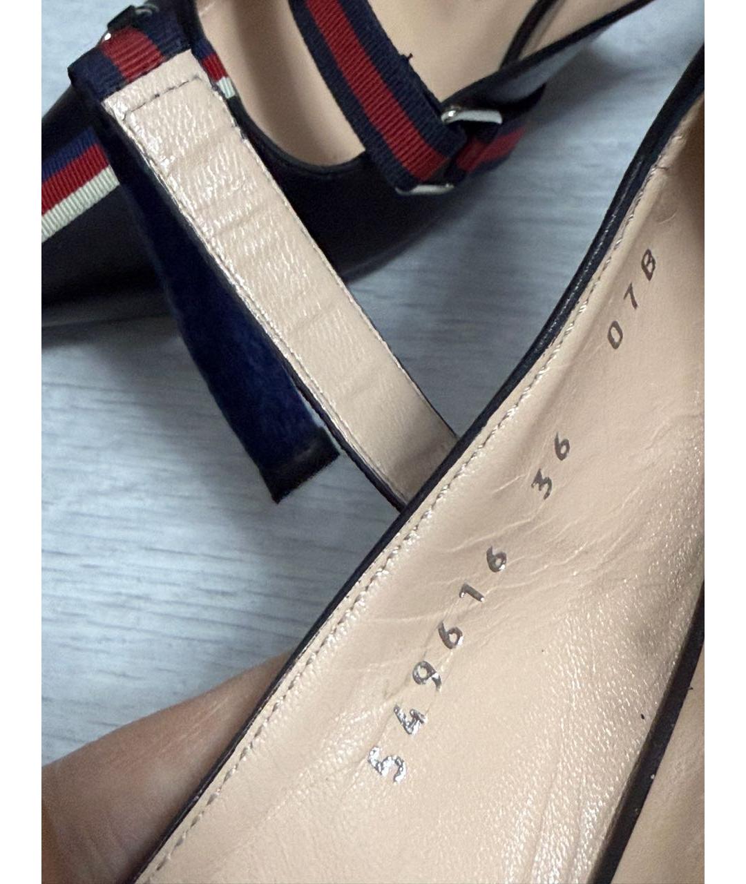 GUCCI Черные кожаные туфли, фото 4