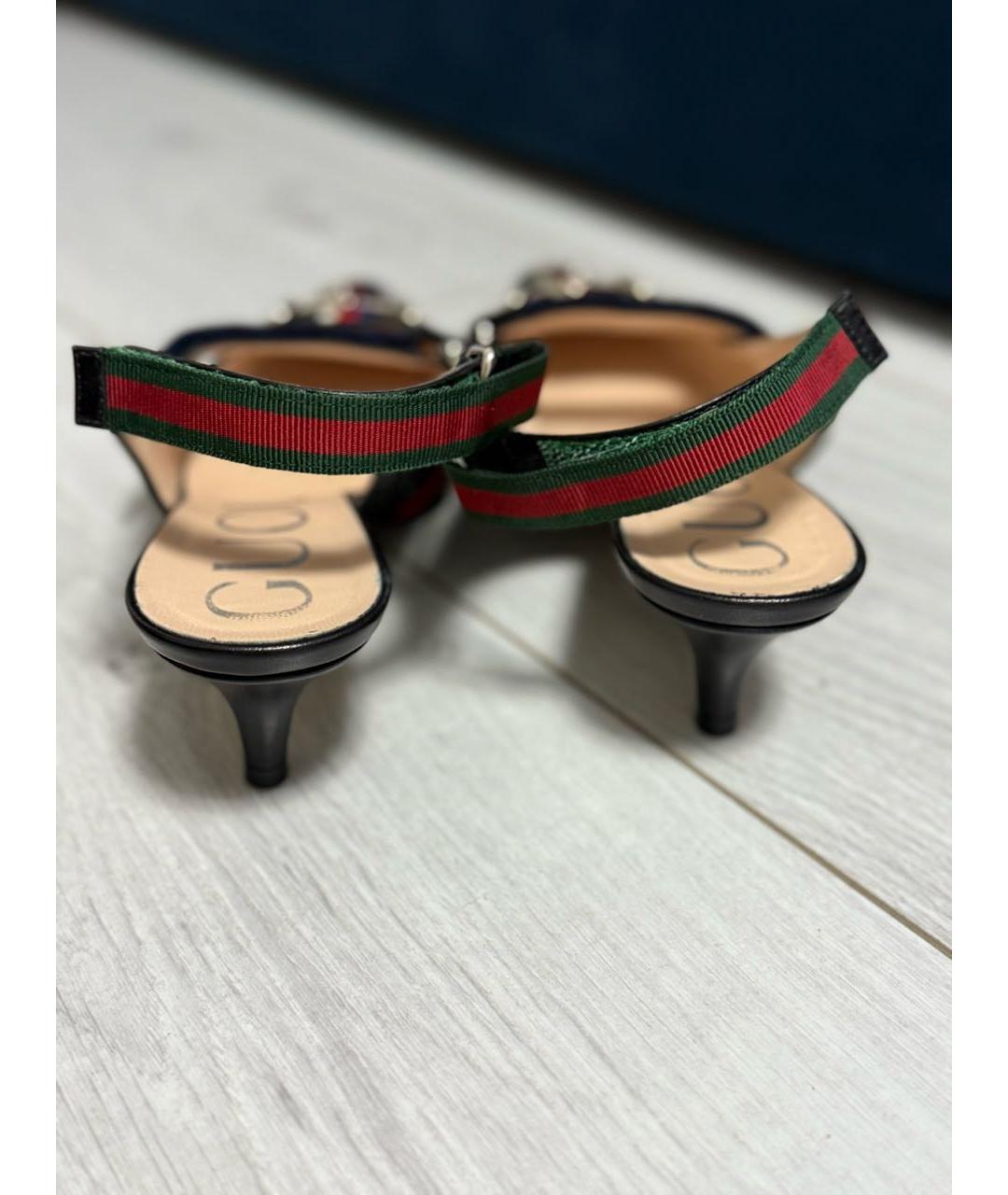 GUCCI Черные кожаные туфли, фото 3