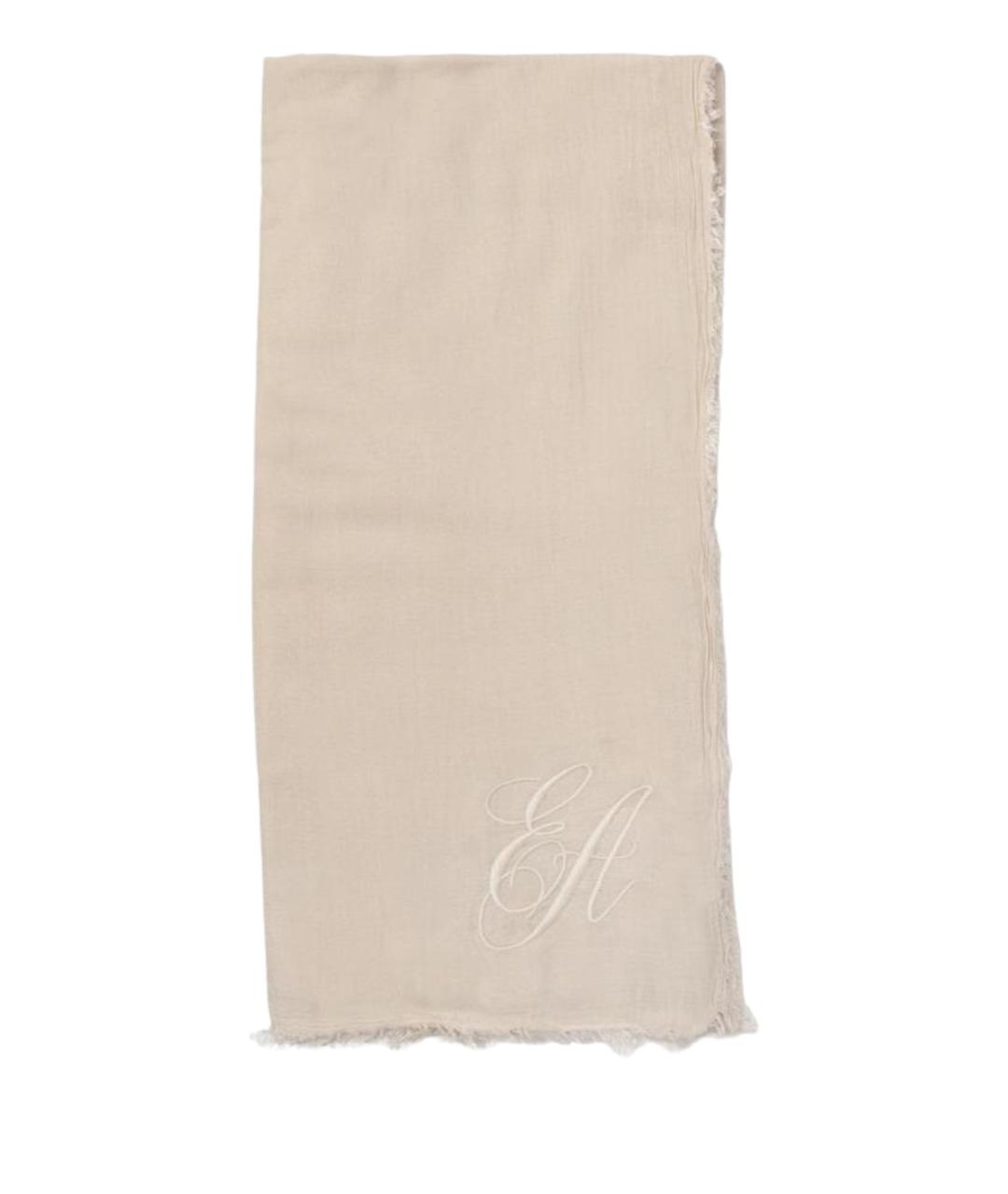 EMPORIO ARMANI Бежевый шарф, фото 1