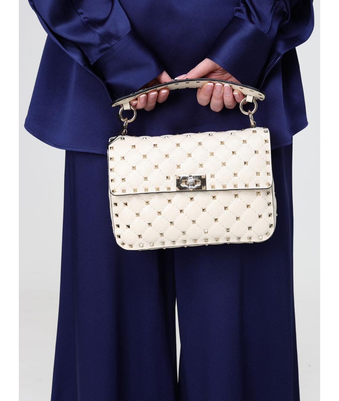 VALENTINO Бежевая кожаная сумка через плечо, фото 2