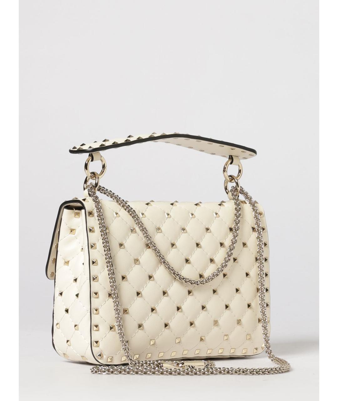 VALENTINO Бежевая кожаная сумка через плечо, фото 3