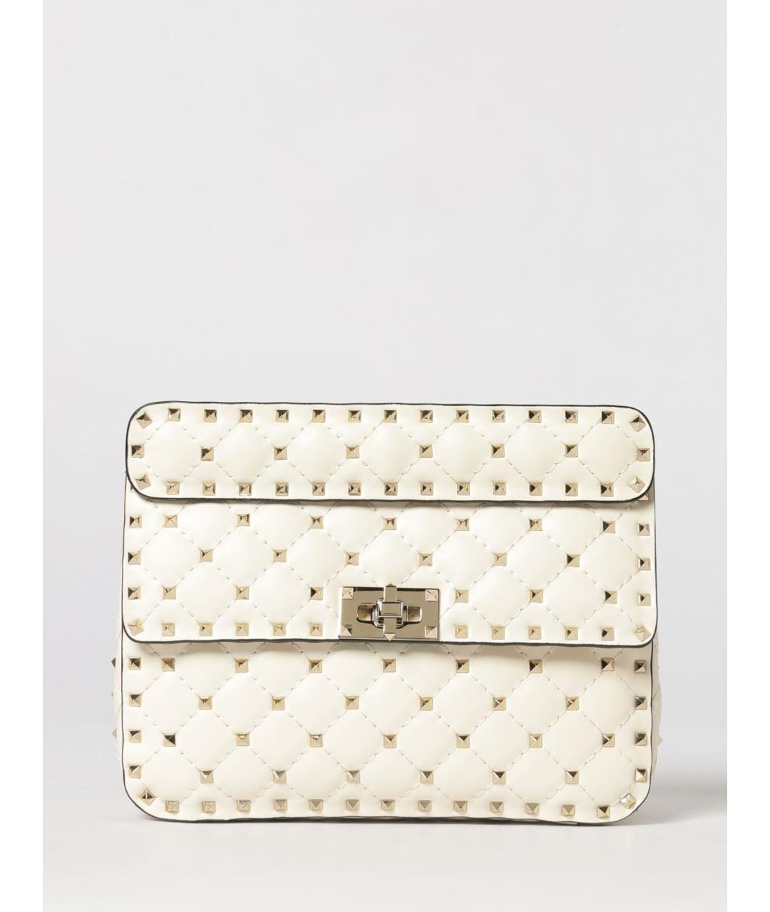 VALENTINO Бежевая кожаная сумка через плечо, фото 6