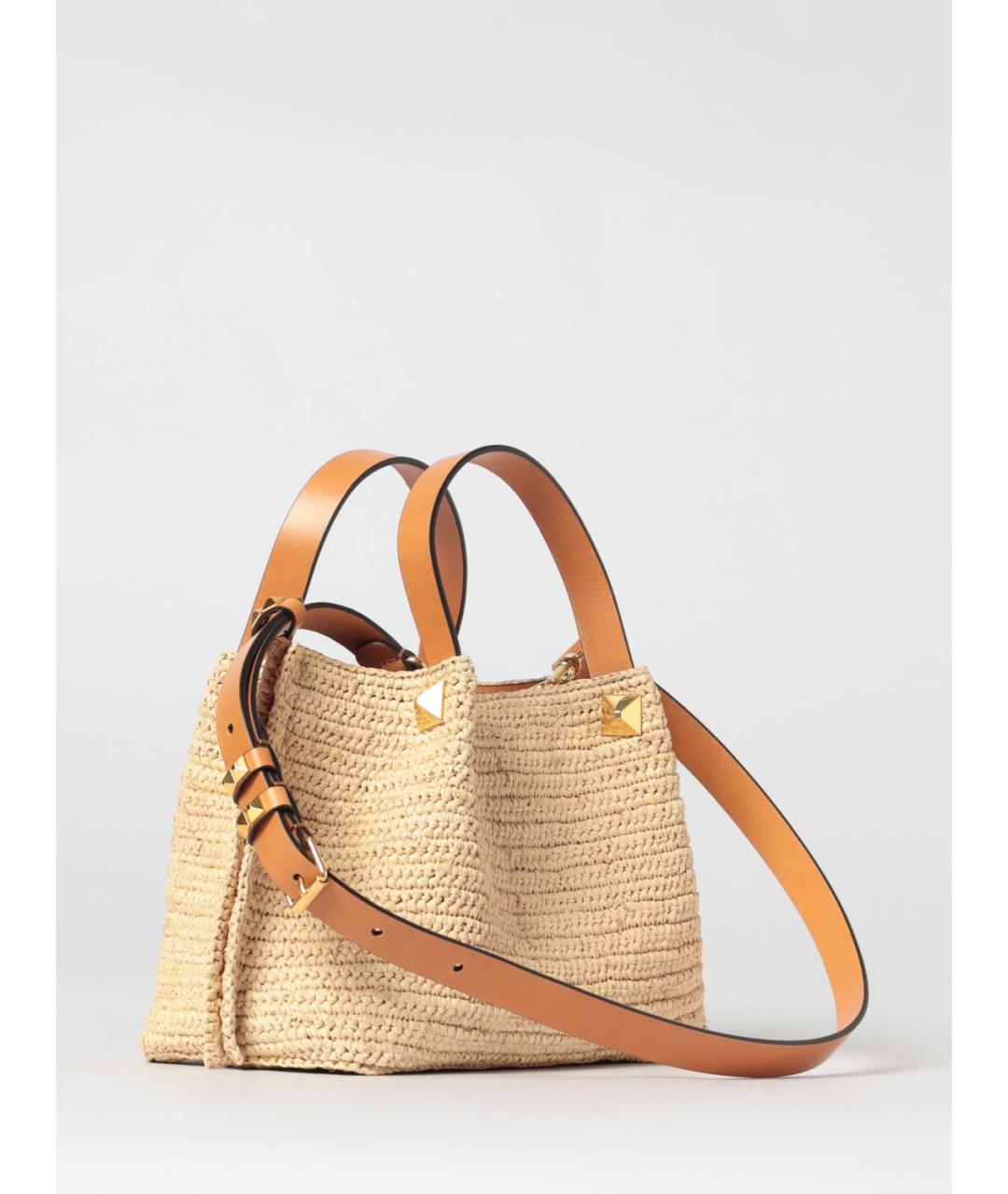 VALENTINO Бежевая пелетеная сумка через плечо, фото 3