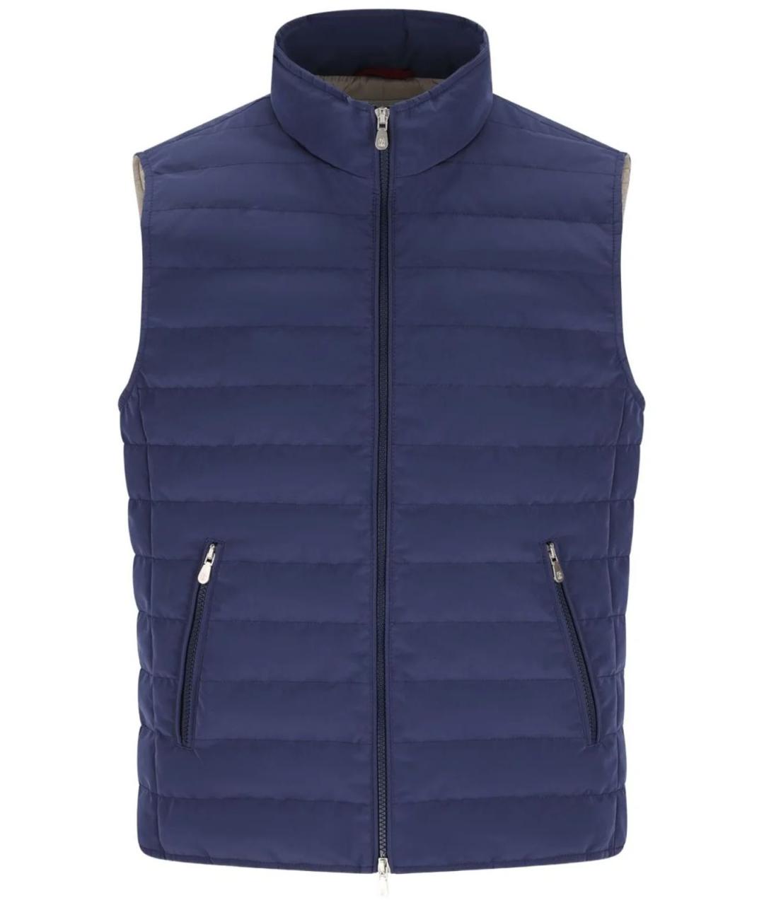 BRUNELLO CUCINELLI Синий полиэстеровый жилет, фото 1