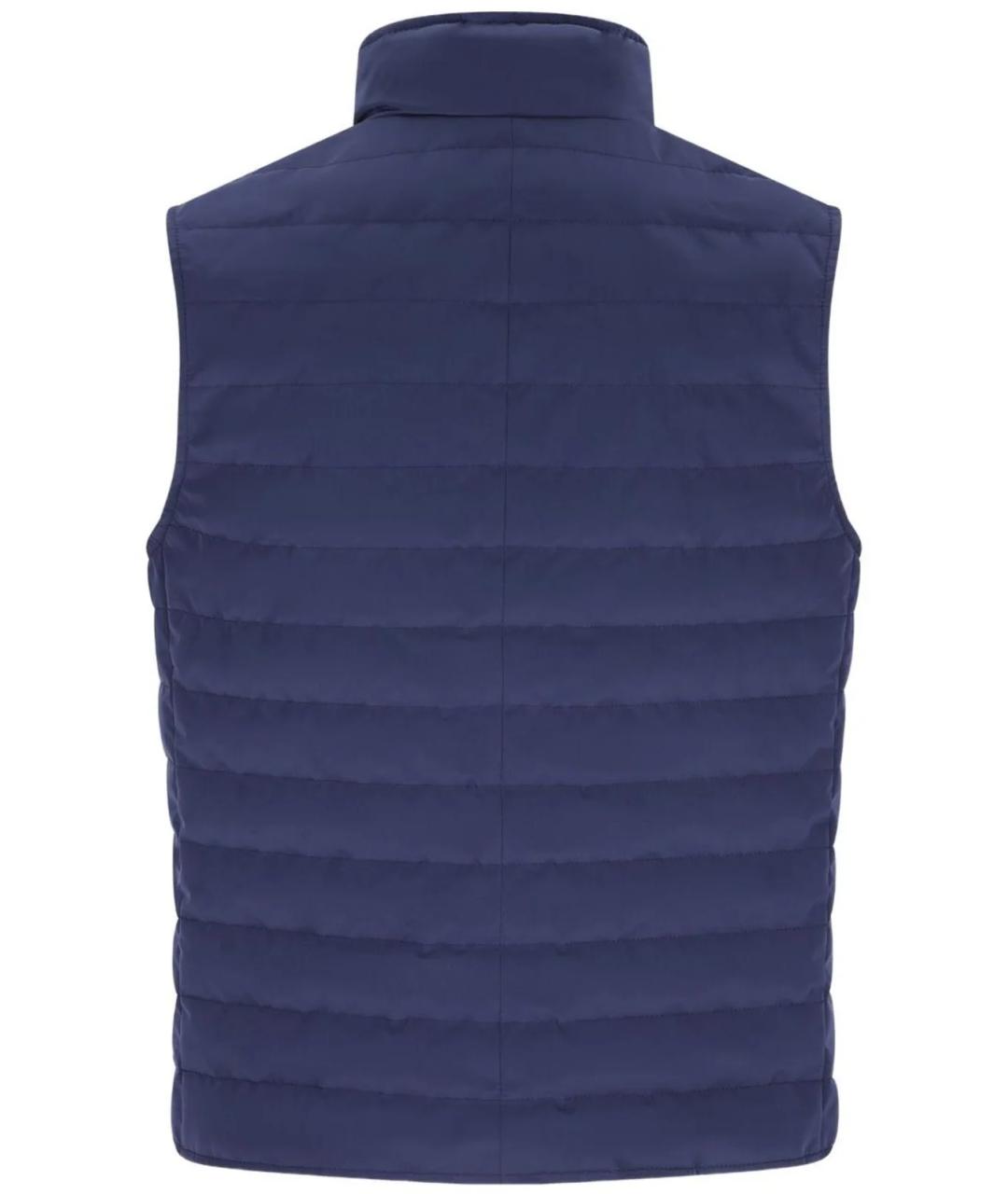 BRUNELLO CUCINELLI Синий полиэстеровый жилет, фото 2