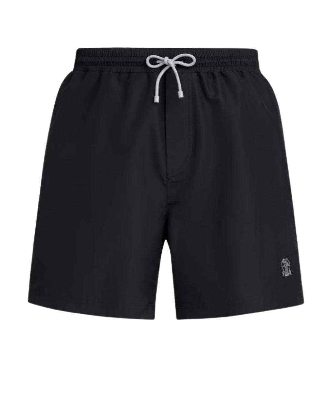 BRUNELLO CUCINELLI Черные полиэстеровые плавки, фото 1