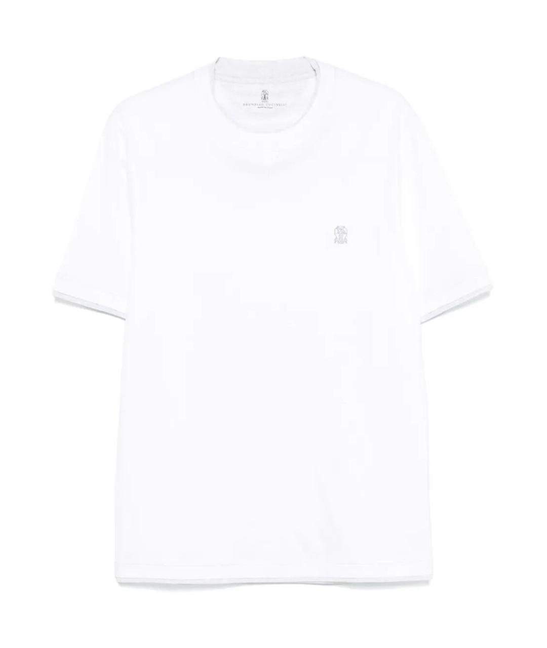 BRUNELLO CUCINELLI Белая хлопковая футболка, фото 1