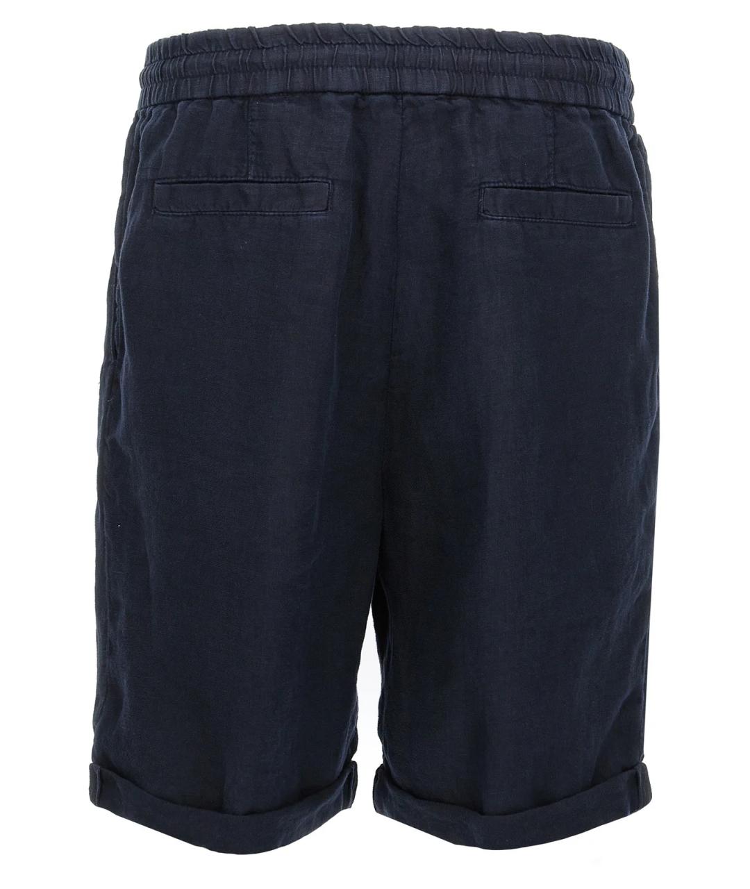 BRUNELLO CUCINELLI Темно-синие льняные шорты, фото 2