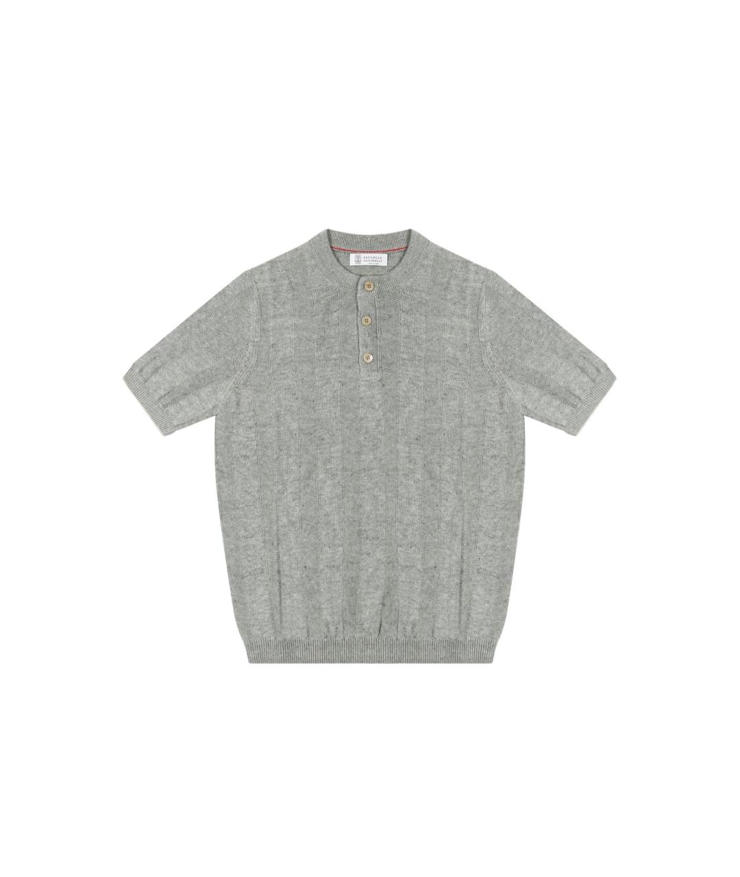 BRUNELLO CUCINELLI Серый льняной джемпер / свитер, фото 1