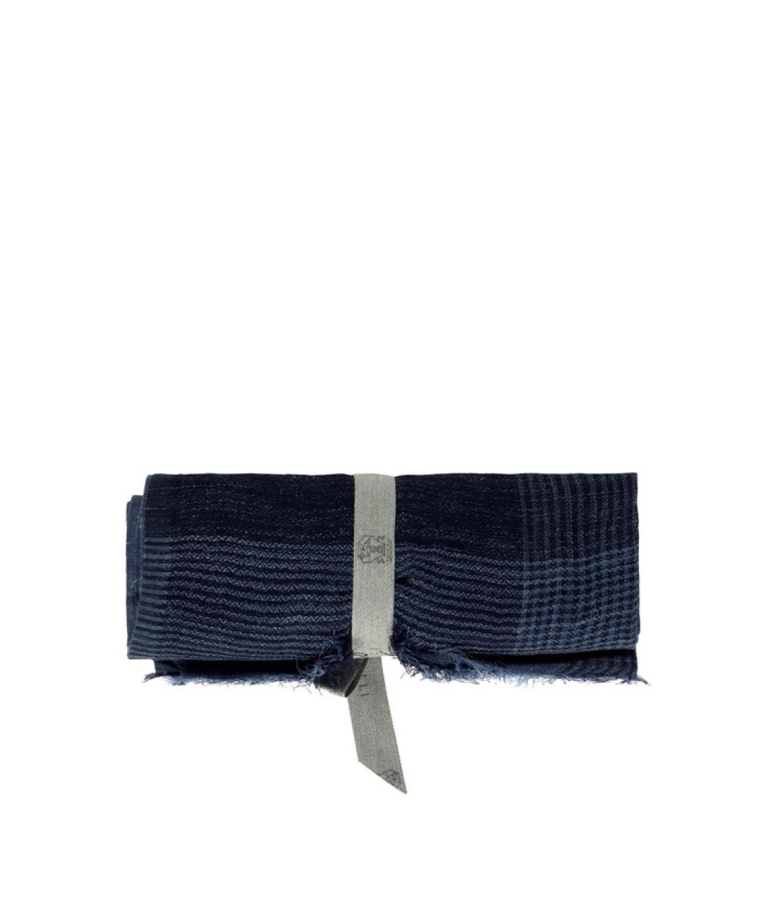 BRUNELLO CUCINELLI Синий шарф, фото 1